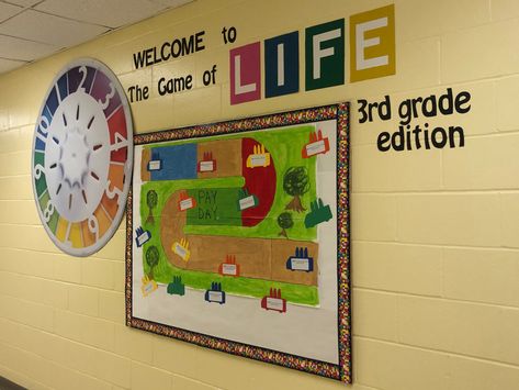 Board Games Classroom Theme, Game Of Life Classroom Theme, Board Game Classroom Door, Board Game School Theme, Game Of Life Bulletin Board, Board Game Classroom Theme, Game Classroom Theme, Gamification Education, Game Decorations