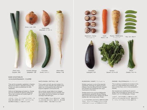 white background on vegetables photos are always good for an urban feeling Desain Ux, Design Cibo, Cookbook Design, Food Graphic Design, Japanese Kitchen, Parsnips, Menu Design, Food Design, Japanese Food