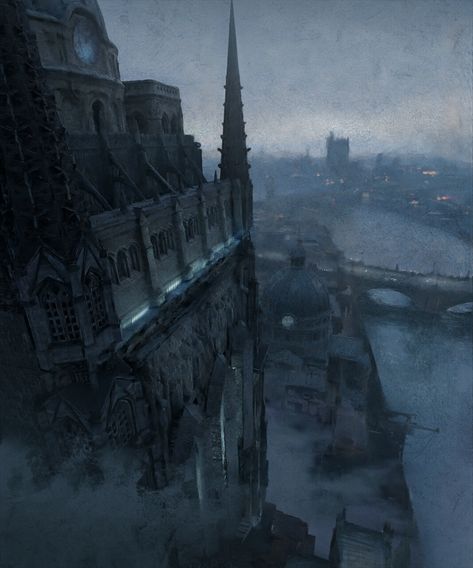 ArtStation - Gothic City II Gothic City Fantasy Art, Gothic City Aesthetic, Gothic City Art, Gothic Fantasy City, Gothic London, Gothic City, Gothic Setting, Gothic Western, Craig Mullins