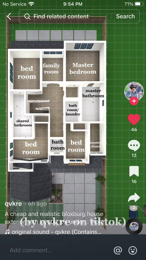 House Design Layout Bloxburg, 2 Person Bloxburg House Layout, Bloxburg 30k House Ideas, Suburban Interior Bloxburg, Bloxburg House Layouts 40k, Alaska Violet Bloxburg House Layout, Bb House Layout, Bloxburg House Layouts 2 Story 4 Bedroom, 30k Bloxburg House Layout