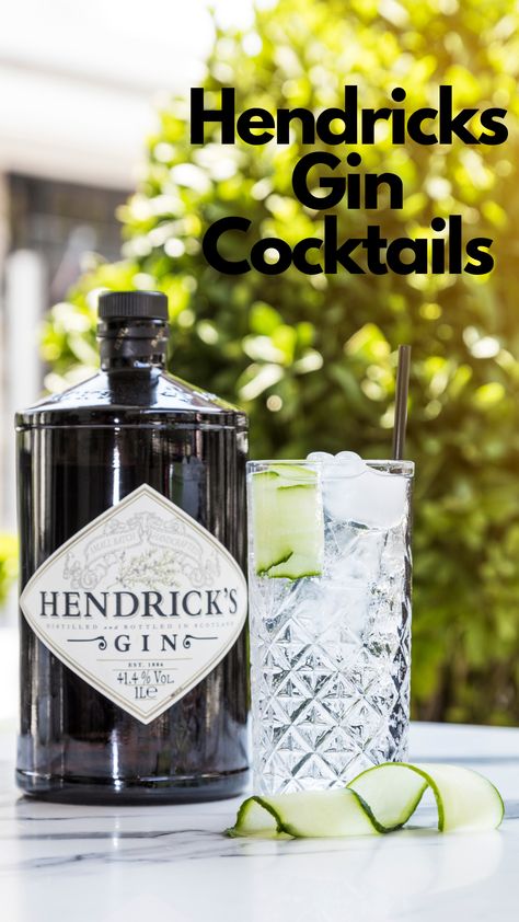 Hendricks Gin Cocktails Hendricks Cocktails, Hendricks Gin Cocktails, Gin Mixed Drinks, Gin Drink Recipes, Strawberry Gin, Grapefruit Bitters, Flavoured Gin, Hendricks Gin, Tonic Recipe