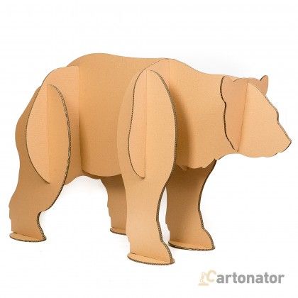 Cardboard Animals Template Cut Outs, Cardboard Bear, Bear Template, Cardboard Animals, Bear Craft, Cardboard Costume, Cardboard Model, Animal Cutouts, Animal Templates