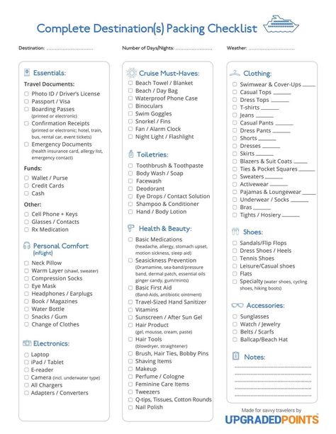 Beach Packing Checklist, Cruise Packing Checklist, Beach Checklist, Vacation Packing Checklist, Beach Trip Packing, Packing List Template, Beach Vacation Packing, Beach Vacation Packing List, Vacation Packing List