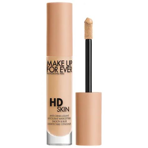 HD Skin Smooth & Blur Undetectable Under Eye Concealer - MAKE UP FOR EVER | Sephora Combination Skin Makeup, Gel Mascara, Snow Mushroom, Tan Skin Tone, Corrector Concealer, Real Skin, Too Faced Concealer, Under Eye Concealer, Neutral Undertones