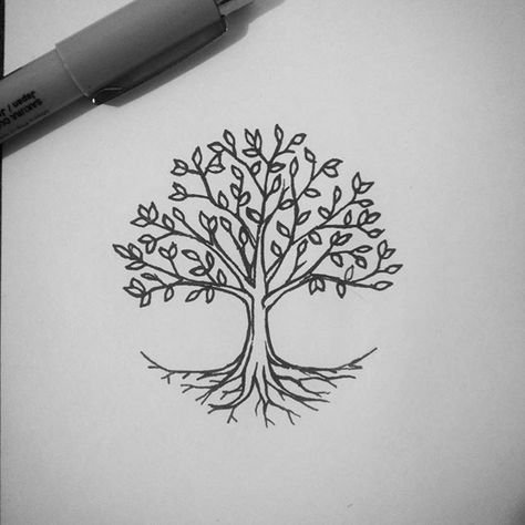 Short Quote Tattoos, Mother Nature Tattoos, Tree Tattoo Small, Family Tree Tattoo, Geometric Trees, Tree Tattoo Designs, Tree Of Life Art, Small Tattoos Simple, Tree Of Life Tattoo