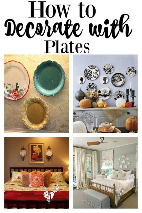 decorating with plates and how to Decor On Top Of Kitchen Cabinets, Decorating With Plates, Decorating Plates, Top Of Kitchen Cabinets, Above Kitchen Cabinets, Unique Plates, Color And Texture, Plate Wall Decor, Plate Decor