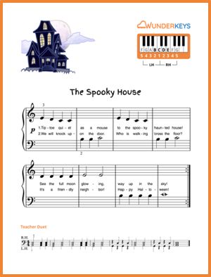 WunderKeys Resources For All Ages - WunderKeys Piano Books and Resources Halloween Sheet Music, Halloween Piano, Beginner Piano Music, Kids Piano, Easy Piano Songs, Music Lessons For Kids, Blues Piano, Halloween Songs, Piano Beginner