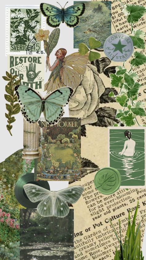 #moodboard #fairycore #garden #pixie Fairy Type Aesthetic, Moodboard Fairy, Fairy Grunge Mood Board, Fairycore Garden, Fairycore Collage, Garden Moodboard, Fairy Core Collage, Garden Outfit, Fairycore Aesthetic