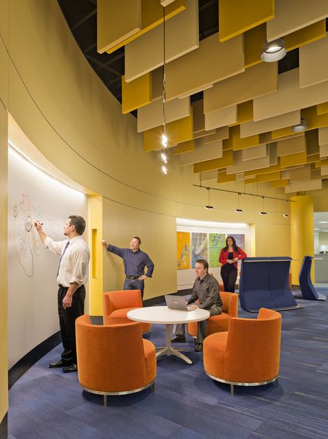 Effective Collaboration Spaces for Research | Lab Manager University Collaboration Space, Collaboration Space Office, Tech Exhibition, Collaboration Space Design, Faculty Room, Office Collaboration Space, Tiny Interior, Collaborative Learning Spaces, Team Office