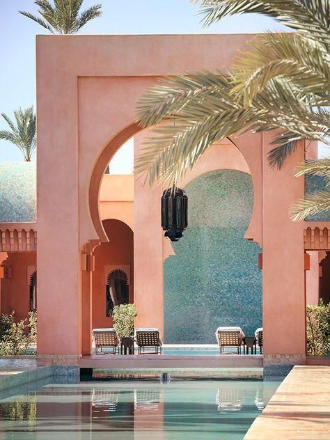 Amanjena, Marrakech #daintyhooligan Morocco Hotel, Arsitektur Masjid, Morocco Travel, Outdoor Swimming, Travel Inspo, Dream Destinations, Marbella, Wabi Sabi, Marrakech