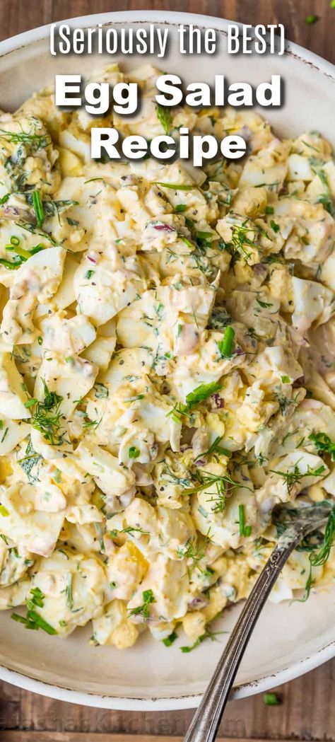 This is the easiest egg salad and the perfect way to use up leftover Easter eggs. You’ll love the shortlist of ingredients but it’s all you need to make one amazing salad: hard-boiled eggs, herbs, celery, and crisp onion in the creamiest dressing.
This can be served in so many different ways – as a side salad, on toast, etc (see more ideas below). This traditional salad is simple, satisfying, and a perfect addition to your Easter menu. Dill Seasoning, Dijon Salad, Leftover Hard Boiled Eggs, Resep Sandwich, Egg Salad Sandwich Recipe, Best Egg Salad Recipe, Telur Rebus, Egg Benedict, Easy Egg Salad