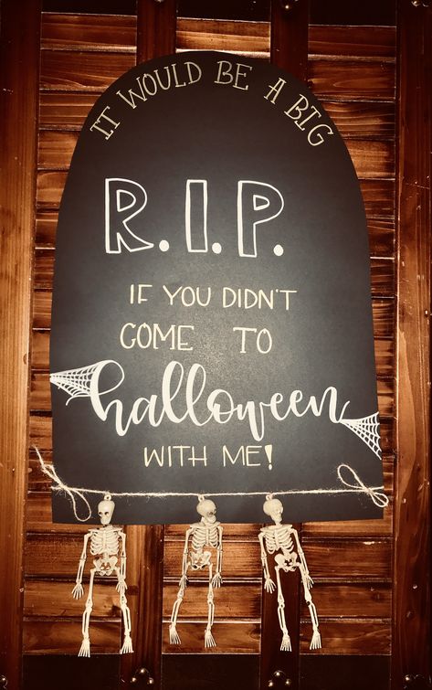 Halloween Dance Highschool Dance Halloween Poster Ideas For School Dance, Halloween Posters Ideas For School, Halloween Dance Proposal, Halloween Dance Asking Ideas, Monster Mash Dance Poster Ideas, Halloween Themed Hoco Proposal, Halloween Dance Posters, Harvest Dance Poster Ideas, Harvest Dance Proposals