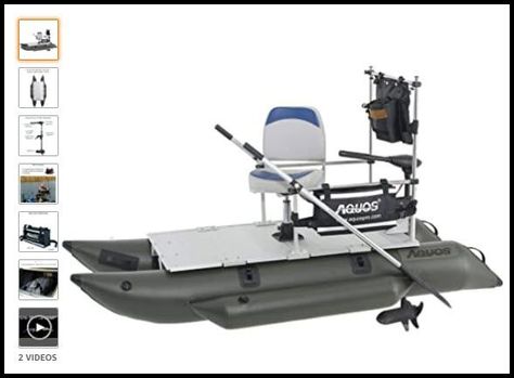 AQUOS 2021 New Heavy-Duty for One 8.8plusft Inflatable Pontoon Boat with Stainless Steel Guard, Folding Seat and Haswing Trolling Motor for Saltwater, Freshwater Fishing Mini Bass Boats, Inflatable Pontoon Boats, Bass Boats, Folding Seat, Bass Boat, Fishing Rigs, Trolling Motor, Happy Winter, Sport Boats