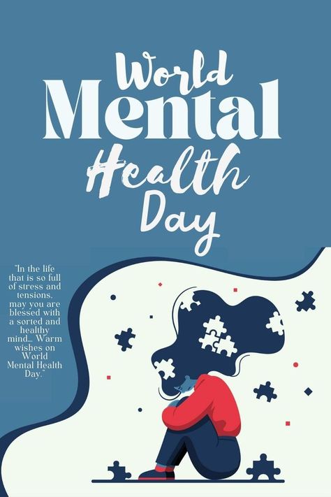 World Mental Health Day! Pubmat Ideas For Mental Health, Mental Wellbeing Poster, World Mental Day Poster Design, World Mental Day Poster, Mental Health Awareness Poster, Health Awareness Poster, Beard Wallpaper, Art Psychology, World Mental Health Day