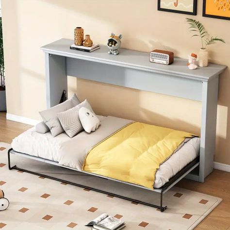 Temu | Explore the Latest Clothing, Beauty, Home, Jewelry & More Folded Bed, Twin Size Murphy Bed, Bed Murphy, Bed Cabinet, Cabinet Gray, Murphy Cabinet Bed, Bed Legs, Folding Walls, Folding Bed