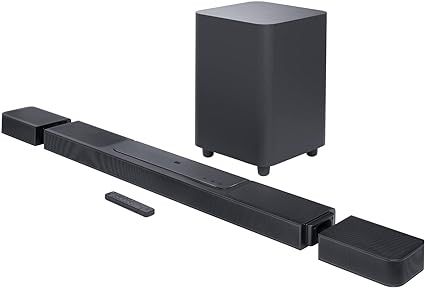 JBL Bar 1300X: 11.1.4-Channel soundbar with Detachable Surround Speakers, MultiBeam™, Dolby Atmos® and DTS:X®, Black Wireless Surround Sound, 3d Sound, Surround Speakers, Rear Speakers, Surround Sound Speakers, Tv Sound, Home Theater Speakers, Home Speakers, Stereo System