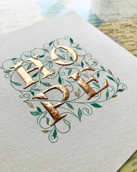 Modern Illuminated Manuscript, Caligraphy J, Ornate Lettering, Illuminated Lettering, Calligraphy Illustration, Illustrated Manuscript, Letter Art Design, Gold Foil Paper, Hand Lettering Inspiration