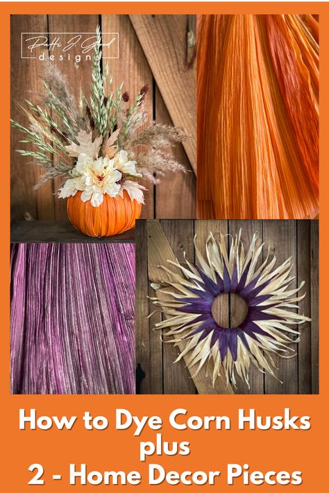 Fall Decor How To Dye Corn Husks, Corn Husk Weaving, Corn Husk Wreath, Corn Husk Crafts, Corn Husks, Deco Mesh Wreaths Diy, Straw Wreath, Mesh Wreath Diy, Corn Husk