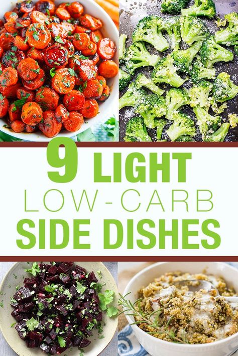 If you don't know what sides to serve with your next summer dinner/lunch, here's 9 Light Low-Carb Side Dishes to help you out! (Healthy, Gluten-Free, LCHF) Lowcarb Dinner Sides, Healthy Low Carb Sides For Dinner, Carb Free Sides Dishes, Keto Low Carb Side Dishes, Healthy Sides For Dinner Low Carb, Healthy Low Carb Sides, Light Low Carb Meals, Carbless Sides, Healthy Low Carb Side Dishes