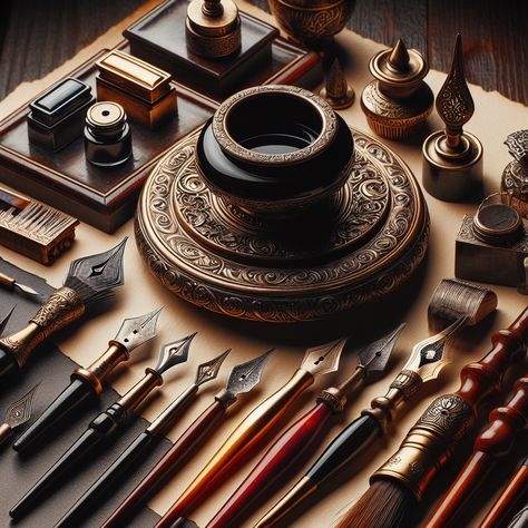 What is Calligraphy icon Calligraphy Organization, Dip Pen Calligraphy, Calligraphy Tools, Quill And Ink, Digital Calligraphy, Calligraphy Supplies, Tools Drawing, Houses Interior, Beautiful Writing