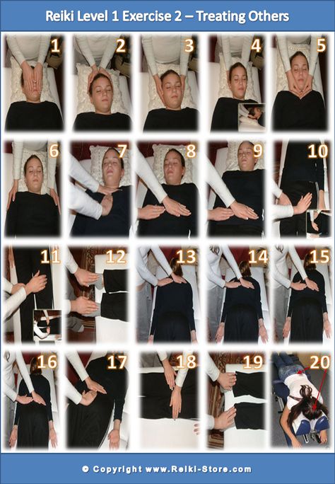 Reiki 1 Practice Infographic - Reiki Hand Positions for Treating Others with Reiki from http://reiki-store.com Reiki Hand Positions, Reiki Frases, 7 Chakras Meditation, Reiki Courses, Reiki Classes, Reiki Therapy, Reiki Training, Learn Reiki, Reiki Healer