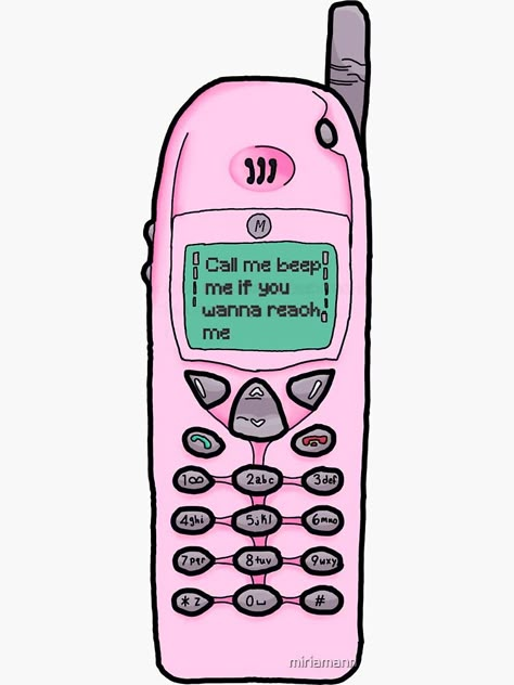 "2000s phone" Sticker by miriamann | Redbubble 2003 Sticker Aesthetic, 2000s Clipart, Early 2000s Stickers, 2000s Stickers Aesthetic, Flip Phone Drawing, 2000s Stickers, 2000s Phone, Y2k Stickers, Trendy Stickers