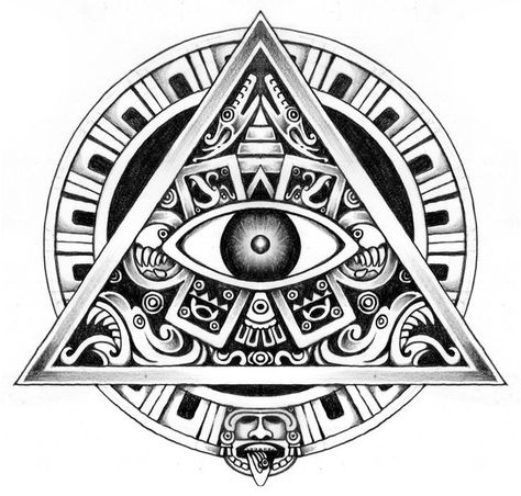 Aztec Eye of Providence - Third Eye Aztec Eye, Seeing Eye, All Seeing Eye, All Seeing, Eye Tattoo, Third Eye, Landing Page, Tattoos, Drawings