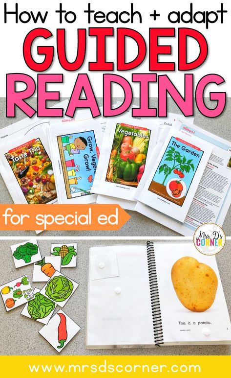 How to prepare and lesson plan for Guided Reading in a special ed self contained classroom. When you teach in a self-contained classroom, you have a huge array of student ability levels and disabilities. This makes lesson planning for different reading groups with varying strengths + weaknesses a little more challenging. It’s not impossible, but it's challenging. Learn more about my Guided Reading rotation schedule, with all of the tips + tricks I have learned + implemented in my own classroom. Aba Lesson Plans, Special Ed Classroom Setup, Special Needs Classroom, Reading Rotations, Special Education Organization, Special Education Reading, Elementary Special Education Classroom, Special Education Lesson Plans, Guided Reading Lesson Plans