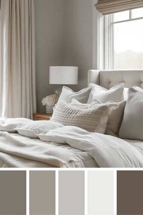 Here, we’ve curated 25 chic beige and grey bedroom ideas that exploit these tones' full potential, creating beautifully balanced interiors that exude tranquility and elegance. Cream And Grey Bedroom, Beige And Grey Bedroom, Grey Bedroom Ideas, Tranquil Bedroom, Luxury Room Bedroom, Neutral Bedrooms, House Makeover, Beige Bedroom, Grey Bedroom