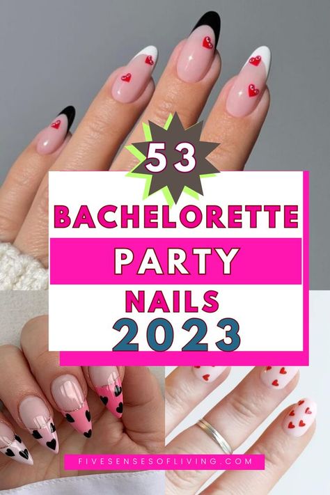 Get your nails party-ready for the ultimate bachelorette bash! 💅✨ Whether you're the bride-to-be or a bridesmaid, these bachelorette party nails will add a touch of glam to your celebration. From chic and elegant to fun and playful designs, we've got the perfect nail inspo for you. Get inspired and rock stunning nail art, shimmering glitter, or classy French tips. Let your nails be the life of the party and show off your bridal spirit with these fabulous bachelorette party nail ideas! Party Nail Ideas, Bachelorette Party Nails, Bachelorette Nails, Fun Summer Nails, Bright Summer Nails, Nail Pops, Cute Summer Nails, Party Nails, Bride Nails