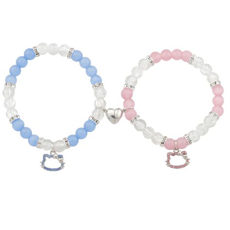 PRICES MAY VARY. 💕KITTY FRIENDSHIP BRACELETS: This Kitty inspired bracelets includes two kitty charm and a heart-shaped magnet charm.This paired heart-shaped magnetic bracelet has magnetic charm and will attract each other when closed. All variants are a pair (2ps), and you will get two bracelets. 💕Friendship Matching Bracelet: It is equipped with everything needed to give the perfect gift, including gift boxes and note cards. There are 2 bracelets in the gift box. You can give it to your girl Spider Kitty, Pink Couple, Bff Christmas Gifts, Bff Christmas, Bracelets For Couples, Diy Kandi Bracelets, Colorful Bead Bracelets, Cute Friendship Bracelets, Bff Jewelry