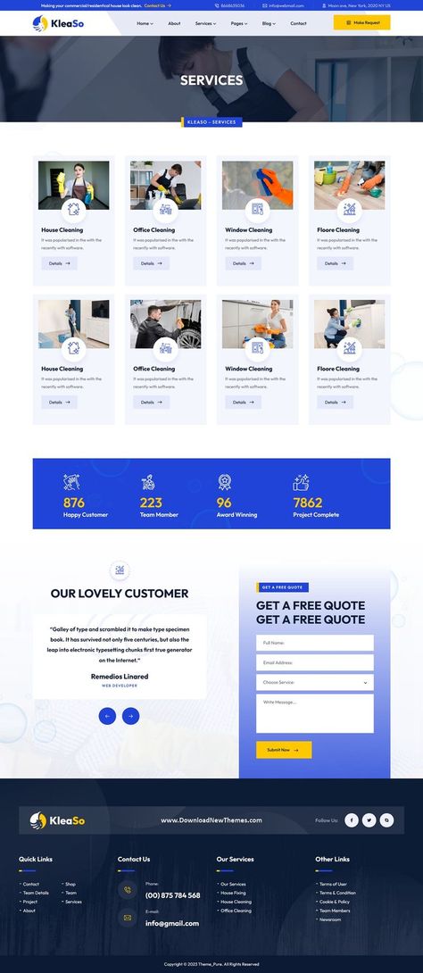 Kleaso - Cleaning Services WordPress Theme Cleaning Agency, Cleaning Services Company, Agency Website Design, Cold Email, House Cleaning Services, Cleaning Business, Homepage Layout, Maid Service, Laundry Service