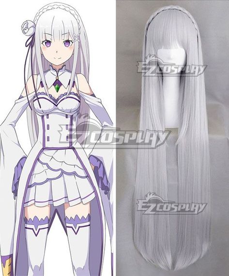 Re: Life In A Different World From Zero Emilia Silver White Cosplay Wig #Sponsored #Emilia, #World, #Life Re Zero Cosplay, Emilia Cosplay, White Cosplay Wig, Zero Cosplay, Couple Cosplay, Anime Makeup, Disney Halloween Costumes, Cosplay Accessories, Different World