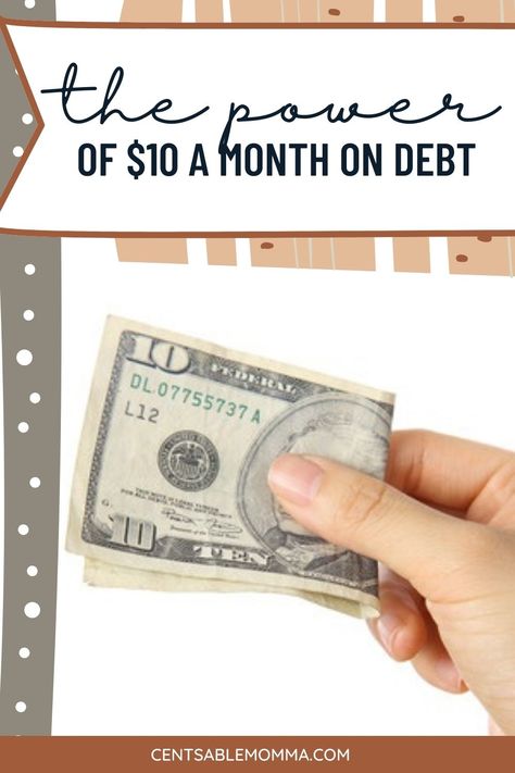 The Power of $10 a Month on Debt How To Pay Off Credit Card Debt, Budget Planner To Pay Off Debt, Money Tricks, Paying Off Credit Card Debt, Power Of 10, Retirement Budget, Good Debt Vs Bad Debt, Debt Consolidation Tips, Money Sense