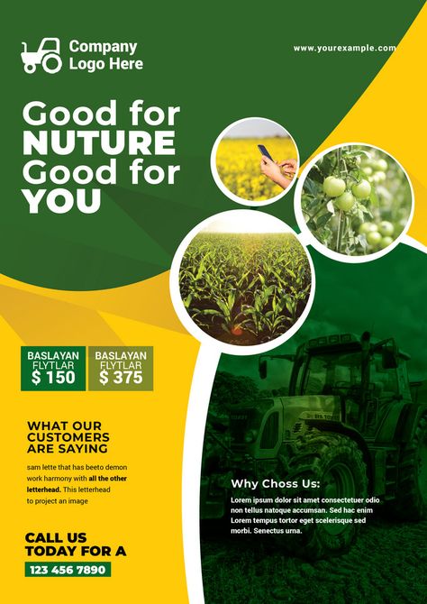 Agriculture Hiring Poster, Farm Advertising Design, Agricultural Poster Design, Agriculture Flyer Design, Green Flyer Design, Agriculture Background Design, Agriculture Poster Design Ideas, Agriculture Flyer, Farm Brochure