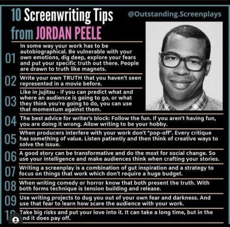 Writing A Movie Script, Black Horror, Screenwriting Tips, Screenplay Writing, Film Tips, Film Technique, Writing Plot, Jordan Peele, Creative Writing Tips