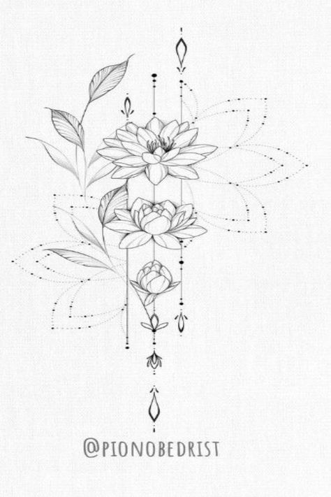 Tato Mandala, Flower Spine Tattoos, Tato Minimal, Hip Thigh Tattoos, Boho Tattoos, Spine Tattoos For Women, Leg Tattoos Women, Thigh Tattoos Women, Spine Tattoos