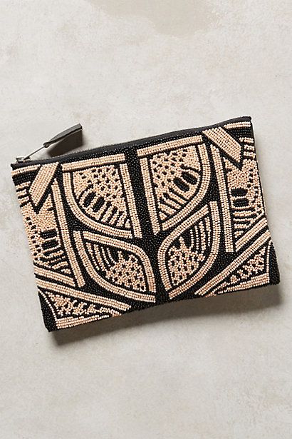 Maru Beaded Pouch #anthropologie Sulam Manik, Diy Clutch Bag, Beaded Pouch, Beaded Clutch Bag, Diy Clutch, Embroidered Handbag, Gold Clutch, Embroidery Bags, Beaded Handbag