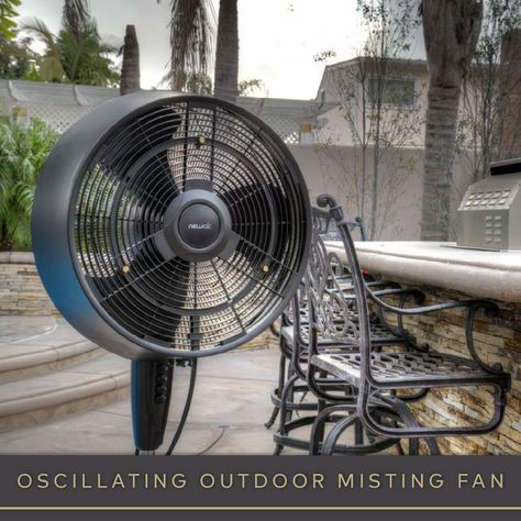 Outdoor Misting Fan, Misting Fan, Indoor Fans, Black Patio, Offset Patio Umbrella, Pedestal Fan, Organic Cotton Bedding, Pedestal Stand, Outdoor Fan