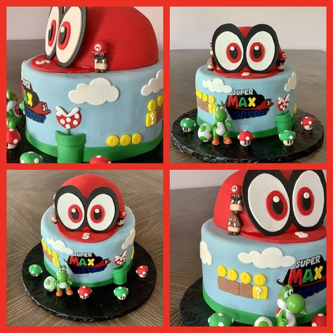 Mario Movie Birthday Cake, Super Mario Odyssey Birthday Party, Super Mario Odyssey Cake, Mario Odyssey Cake, Mario Odyssey Birthday Party, Super Mario Bros Movie Birthday Cake, Super Mario Oddysey, Super Mario Odyssey, Super Mario Cake