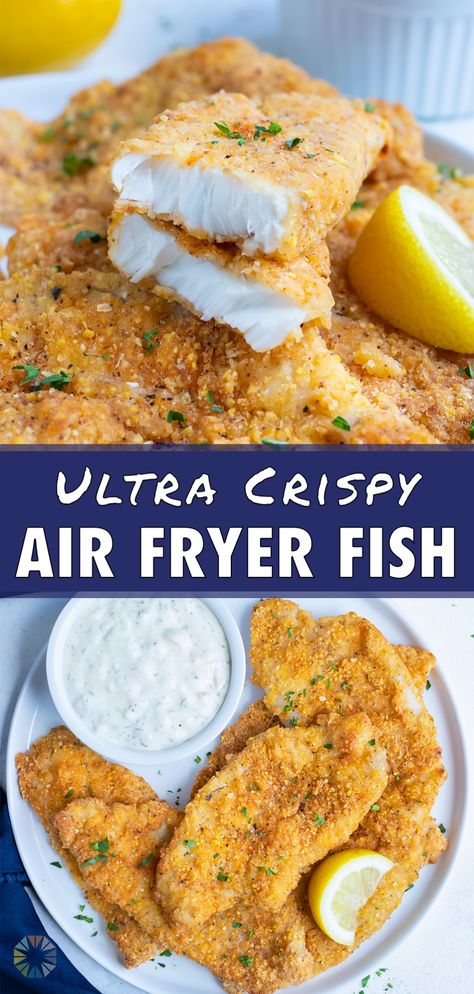 air fryer fish Air Fried Fish, Air Fryer Fish Recipes, French Ideas, Air Fryer Fish, Recipes Fish, Air Fryer Oven Recipes, Jambalaya Recipe, Fried Fish Recipes, Air Fry Recipes