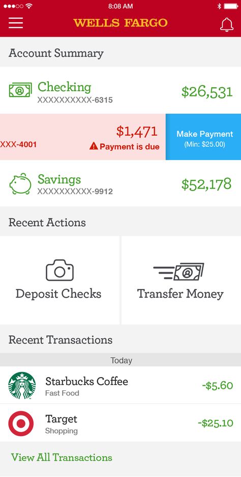 Wells Fargo Checking, Credit Card Infographic, Wells Fargo Account, Bank Account Balance, Telefon Pintar, Earn Money Online Fast, Id Card Template, Banking App, Money On My Mind