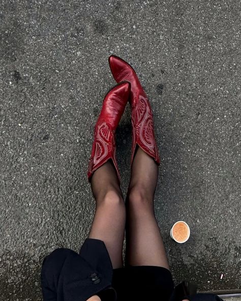 a girl & her red cowgirl boots Paige Secosky, Red Cowgirl Boots, Cowgirl Vibes, Hey Girl, Cowgirl Boots, Instagram A, A Girl, Nashville, Outfit Inspirations