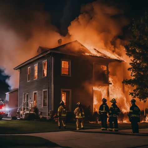 Devastating House Fire in Indiana Leaves People Injured, Including Heroic Firefighter

#housefire #Indiana Fire House Aesthetic, House Fire Aesthetic, Building On Fire, House On Fire, Burning House, Two Story Homes, House Fire, Fire Safety, Fire Station