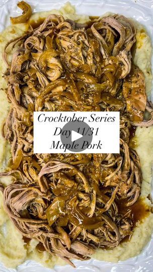 7.9K views · 138 reactions | Welcome to the Crocktober series! 31 days of crock pot recipes in October! Follow along so you don’t miss anything! Today’s recipe is Maple Pork. You can find this recipe and all the recipes in the Crocktober series on my website. From there you can save to make later, pin 📌 to Pinterest and print it out. https://www.stephreallife.com/slow-cooker-maple-pork-loin/ #crocktober #crockpotrecipes #slowcookerrecipes #easyrecipes #easydinners #familyfriendlymealideas | Stephanie Gigliotti | Stephanie Gigliotti · Original audio Stephanie Gigliotti, Pork Loin Crock Pot Recipes, Pork Roast And Sauerkraut, Pork Roast Crock Pot Recipes, Vacation Recipes, Maple Pork, Crockpot Pork Loin, Crockpot Pork Roast, Slow Cooker Pork Roast