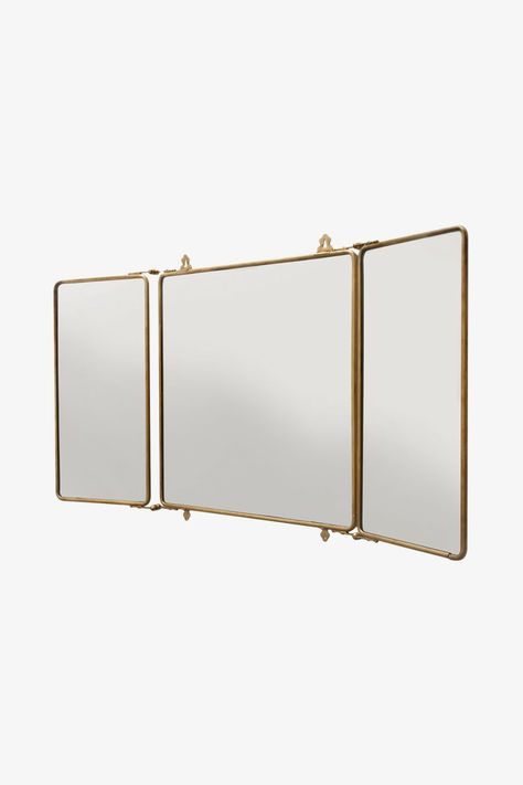 Wall Mounted - Mirror - Accessories - Bath | Waterworks Clapham House, Onyx Bathroom, Mounted Mirrors, Bathroom Accessories Luxury, Trifold Mirror, Luxury Mirror, Vanity Area, Magic Mirror, Medicine Cabinet Mirror