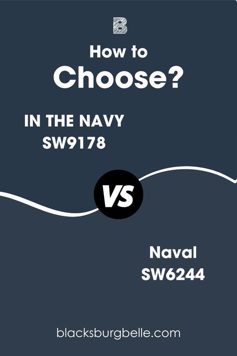 Sherwin-Williams IN THE NAVY vs. Naval Naval Bedroom Sherwin Williams, Naval Vs In The Navy Sherwin Williams, Sherwin Naval, In The Navy Sherwin Williams Exterior, Sherwin Williams In The Navy Vs Naval, In The Navy Sherwin Williams Cabinets, Naval Cabinets Sherwin Williams, Sherwin Williams Navy Paint Colors, Sherwin Williams Naval Cabinets