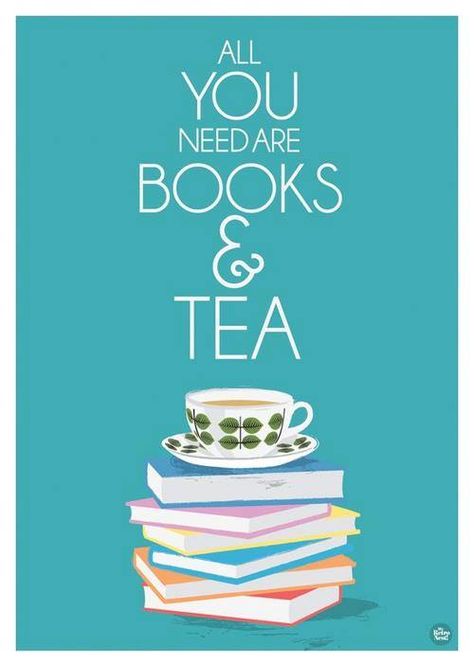 The joy of tea. #tea #teacups #mugs #teapots #chai Books And Tea, A Stack Of Books, Tea Quotes, Tea And Books, Book Memes, Stack Of Books, E Reader, Book Nooks, I Love Books