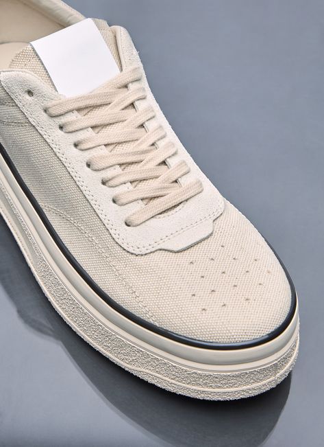 Chunky sole sneakers in cotton and linen canvas and leather details. Round toe Lace-up fastening Panel construction Flatform sole 60% Cotton, 40% Linen. Contrast: 100% Leather Color: Cream Code: J33WS0019 P6502 109 SKU: jil0157007bei Our Products Are 100% Genuine. In All Cases We Stand By The Authenticity Of Every Product Sold On Our Site.