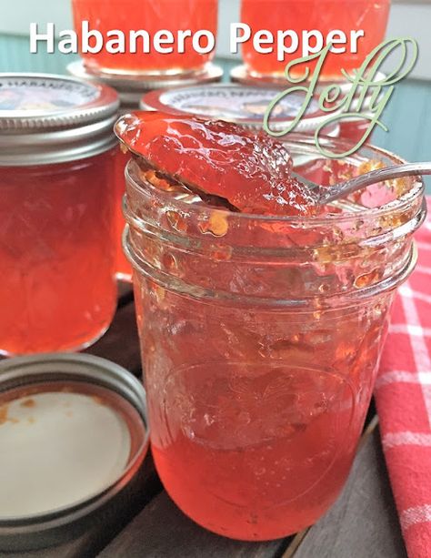 Cranberry Habanero Jelly, Haberno Jelly Recipes, Habanero Gold Pepper Jelly, Canning Habanero Peppers, Habanero Relish, Habenero Jelly, Habanero Pepper Jelly Recipe, Habanero Jelly Recipe, Habanero Pepper Jelly